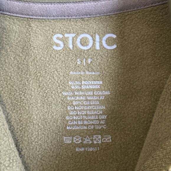 Stoic Tech Fleece Jacket Womens Small Full Zip Long Sleeve Athletic Green - Picture 2 of 6